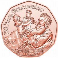 5 Евро Австрия Дунайский Вальс (2017 года)